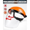 thumbnail image 4 of Protectores faciales de seguridad Tellegloww, 4 unidades, color naranja Full Impact, 4 of 6