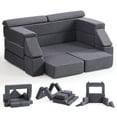 thumbnail image 2 of Robud Kids Sofa Modular Kids Play Couch Washable Toddler DIY Sofa for Playroom, Bedroom, Nursery, Gray, 2 of 5