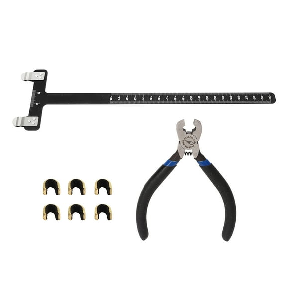 Bow String Nocking Points Set, T Ruler Nocking Buckle Kit Buckle Point Positioning Accurate Measurement For Long Bow Black,Red