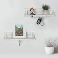 LIANTRAL NEX U Shape Floating Shelves Rustic Wood Wall Shelf