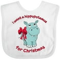 thumbnail image 3 of Inktastic I Want a Hippopotamus for Christmas Boys or Girls Baby Bib, 3 of 4