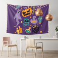 thumbnail image 2 of XMXT Wall Tapestry, Pumpkin Ghost Purple Background Wall Decor Tapestry for Bedroom, 60 x 40 inches, 2 of 9
