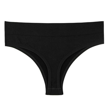 

HEVIRGO Women Briefs Super Breathable Soft Solid Color Mid Waist G-string Sports Triangle Shape Anti-septic Underpants Inner Wear Clothes