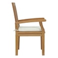 thumbnail image 4 of Modway Marina 7 Piece Outdoor Patio Teak Outdoor Dining Set in Natural White, 4 of 7