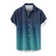thumbnail image 4 of Mens Casual Manga Corta Botón Abajo Camisas Turndown Cuello Blusa de Impresión, Poliéster Ligero Top de la Moda para el Verano Al Aire Libre Y el Uso Diario, 4 of 6