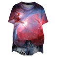 thumbnail image 6 of larppty Womens Shirts Short Sleeve 3D Print Funny Colorful Fashion Tee Shirts for Women (Watermelon Red, 3XL), 6 of 6