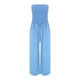 thumbnail image 4 of WTXUE Jumpsuits | Womens Casual Loose Overalls Sleeveless Wide Leg Long Pant Rompers with Pockets | 1 Piece Sky Blue XL, 4 of 6