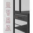 thumbnail image 2 of Versatile Bakers Rack with USB Charging Station, Adjustable Shelves & Fabric Drawer, 15.7x39.4x71 Inches, Charcoal Gray and Ink Black, 2 of 5