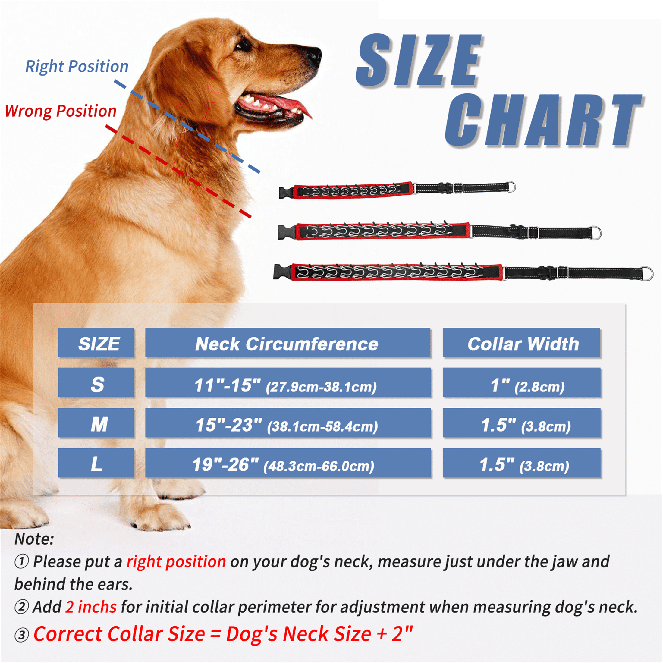 Martingale No Pull Collar with Buckle for Large Medium Small Dogs, Heavy Duty Nylon Adjustable Reflective Slip Collar for Anti Pull Training Walking