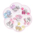thumbnail image 2 of Girl Clip Earrings Cartoon Style Metal Ear Decoration Kids Earrings Stage Performances 3.9×3.9×0.8in, 2 of 4