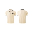 thumbnail image 2 of Yunliwuli Men's Turn Down Collar T-Shirt Contrast Color Short Sleeve Fitted Tops Casual Streetwear for Summer, 2 of 9