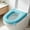Blue, variant on Waterproof EVA Toilet Seat Cover with Lift Tab, All Seasons Universal Washable Soft Toilet Seat Cushion, Non-Slip Reusable Quick Dry Bathroom Toilet Pad for Standard Oval Toilets