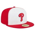 thumbnail image 3 of Men's New Era White/Red Philadelphia Phillies Repeat 59FIFTY Fitted Hat, 3 of 5