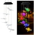 thumbnail image 2 of Solar Wind Chime Light, Epicgadget Solar Light Color Changing Outdoor Solar Garden Hanging Mobile Decorative Lights for Backyard Walkway Pathway Christmas Decoration Parties (Clear Dragonfly), 2 of 5