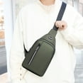 thumbnail image 3 of Double-Layer Water-Resistant Chest Bag, Large Capacity Crossbody Pack for Hiking, Commuting, Phone and Essentials Storage, Reinforced Oxford Material, 3 of 8