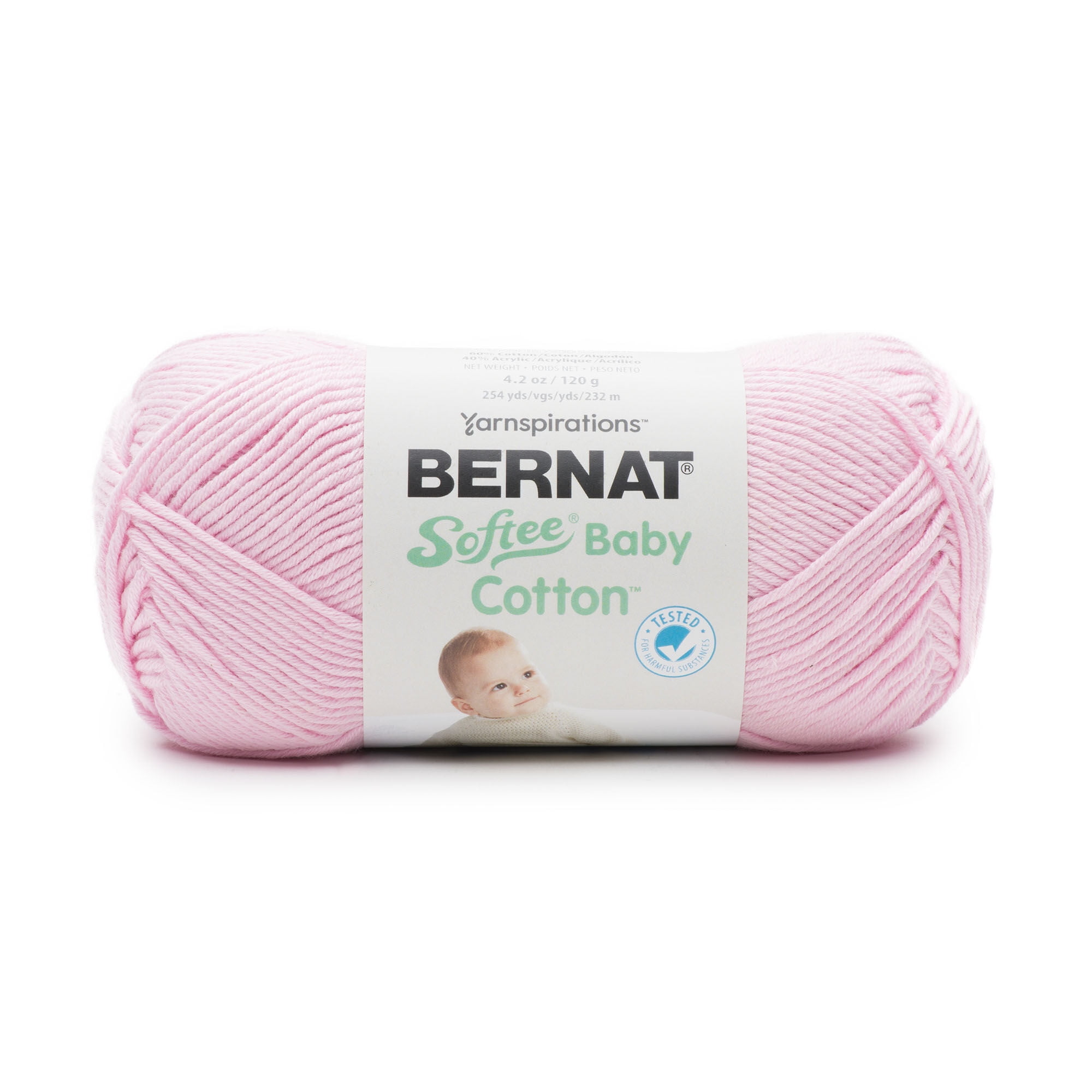 Bernat Softee Baby Cotton Yarn, (120g/4.2oz), Petal