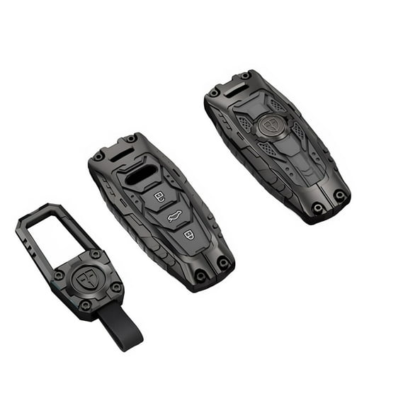 Heavy Metal Key Fob Cover Case Protector for Audi, Keychain, Accessories for 2020-2024 Audi A6 A3 A7 A8 A8L E-Tron Q7 Q8 RS6 RS7 S3 S6 S7 SQ7 SQ8 Accessories for Audi