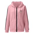 thumbnail image 1 of Gibobby Sudadera sin capucha y ocio Sudadera con capucha y cremallera para mujer （Rosa， M), 1 of 4