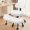 White-Sherpa, variant on Primy Cross Legged Swivel Chair, ADHD Meditation Yoga Chair, Ergonomic Kneeling Chair for Adults with Wide Seat, 360° Swivel Retractable Footrest, Adjustable Height and Teddy Fabric, White