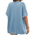 thumbnail image 6 of Women Oversized Cardigan Sweaters Short Sleeve Button Down Casual Lightweight Loose Knit Cardigans, 6 of 6