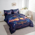 thumbnail image 4 of Feelyou Dreamy Life Tree Twin Bedding Sets 7-Piece, Outer Space Planet Bedding Comforter Set, Western Bohemian Theme Reversible Sheet Sets, Lightweight Room Decor, 4 of 8