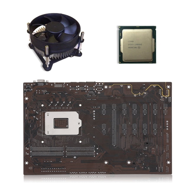 Matsuzay Placa base de computadora de velocidad rápida DDR4 LGA1151 placa de minería 4 pines 24 pines puerto de alimentación piezas de actualización Kits de mantenimiento de impresoras No.06