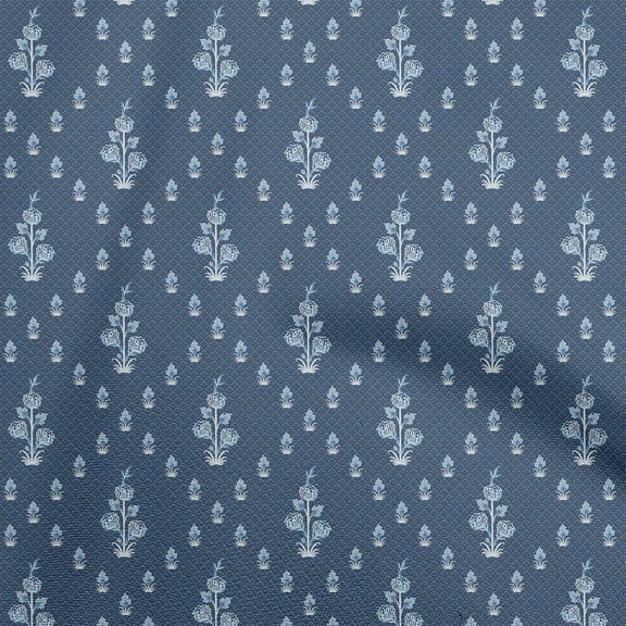 oneOone Polyester Spandex Teal Blue Fabric Block Craft Projects Decor Fabric Printed By The Yard 56 Inch Wide-B8