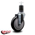 thumbnail image 2 of 5 Inch Black Poly Wheel Swivel 1-5/8 Inch Expanding Stem Caster SCC, 2 of 2
