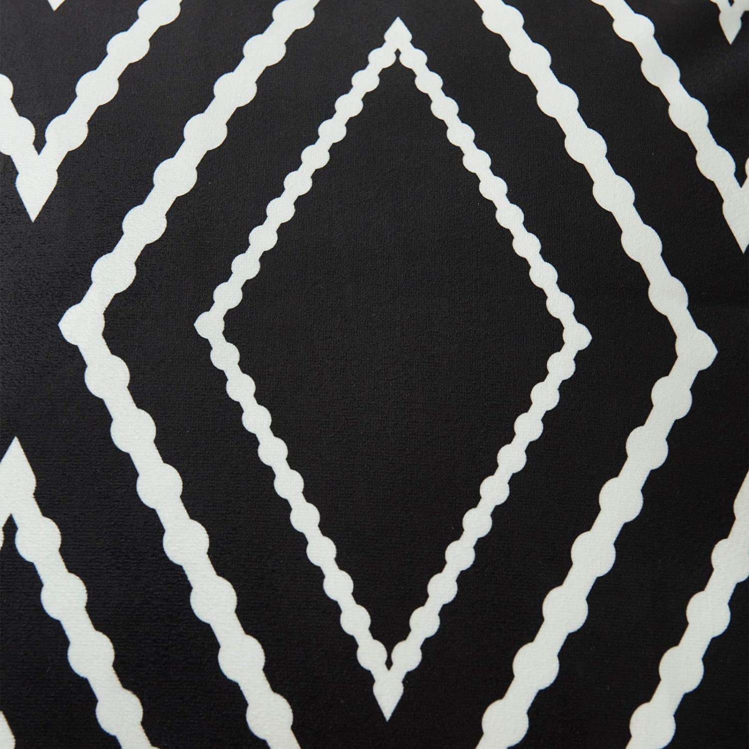Set of 2 Black Pillow Shams 45.72 x 45.72 cm Boho Aztec Polyester Blend Square Decorative Throw Pillow Shams for Sofa Bed Decor Walmart