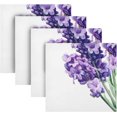 thumbnail image 5 of GZHJMY Soft Reusable Satin Table Decorative Napkins,20x20InX4 PCSLavender Bouquet,Family Dinner Wedding Banquet, Cocktail Party, Kitchen,Birthday Party, 5 of 7