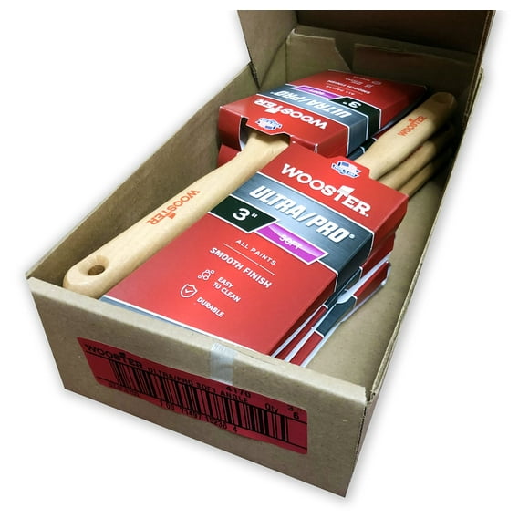 Wooster Brush 4170 Ultra/Pro Soft 3 inch Angle Sash Paint Brush - Pack of 6