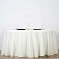 thumbnail image 2 of Efavormart 5 Pack Round Tablecloth, 120 Inch Stain & Wrinkle Resistant Washable Table Cloth, Decorative Polyester Fabric Table Cover for Banquet, Wedding, Dining- Ivory, 2 of 9
