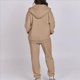 thumbnail image 4 of Sudadera con Capucha y Cremallera para Mujer, de Larga, Color Liso, Informal, de Otoño, con Chaqueta y Pantalón Caqui M, 4 of 6