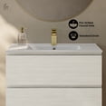 thumbnail image 4 of Liberte 30" Freestanding Bathroom Vanity in White Oak with Sink Top, 4 of 10