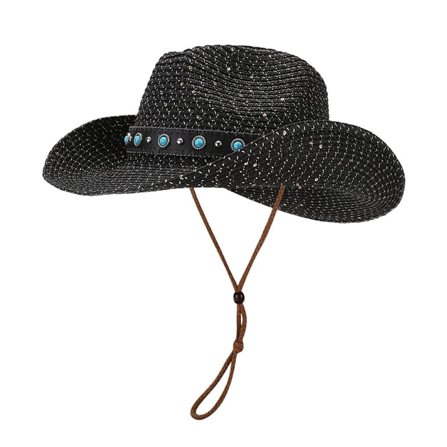 Chapeau de Soleil d'Été Mode Bord Réglable Sangle Formable Cravate Décontracté Extérieur Vacances Plage pour Femmes Hommes