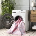thumbnail image 4 of SAFAVIEH Arizona Rita Oriental Machine Washable Area Rug, Pink/Beige, 6' x 6' Square, 4 of 13