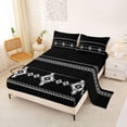 thumbnail image 2 of Erosebridal Bohemian Aztec Bed Sheets,Boho Tribal Exotic Style King Sheets For Men Women,Black White 4 Pieces, 2 of 6