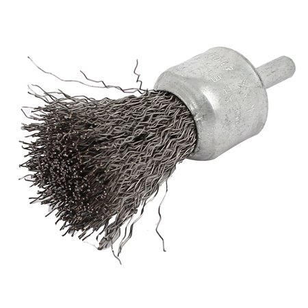 Stainless Steel Crimped Wire - 6mm Shank Stainless Steel Pen Design Crimped Wire End Brush Polishing Tool