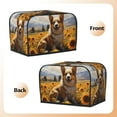 thumbnail image 3 of Xecao Cute Corgi Sunflower Print 2 Slice Toaster Cover with Pockets, Small Appliance Cover, Dust and Fingerprint Protection, Machine Washable, 3 of 7