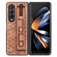 thumbnail image 6 of Nalacover for Samsung Galaxy Z Fold4 Slim PU Leather Case with S Pen Holder Wristband Strap, Rugged PC Shockproof Anti-Scratches Protective Phone Cover for Samsung Galaxy Z Fold4,Brown, 6 of 9