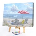 thumbnail image 1 of Pintura al óleo por números, paisaje de playa, cuadro sin marco, Kit artesanal, decoración de habitación Likrtyny decoración de arte, 1 of 9