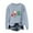 Blue, variant on Nfurl Womens Ugly Christmas Sweaters Cute Xmas Tree Santa Claus Graphic Knit Pullover Sweater Long Sleeve Crewneck Christmas Clothes Blue L
