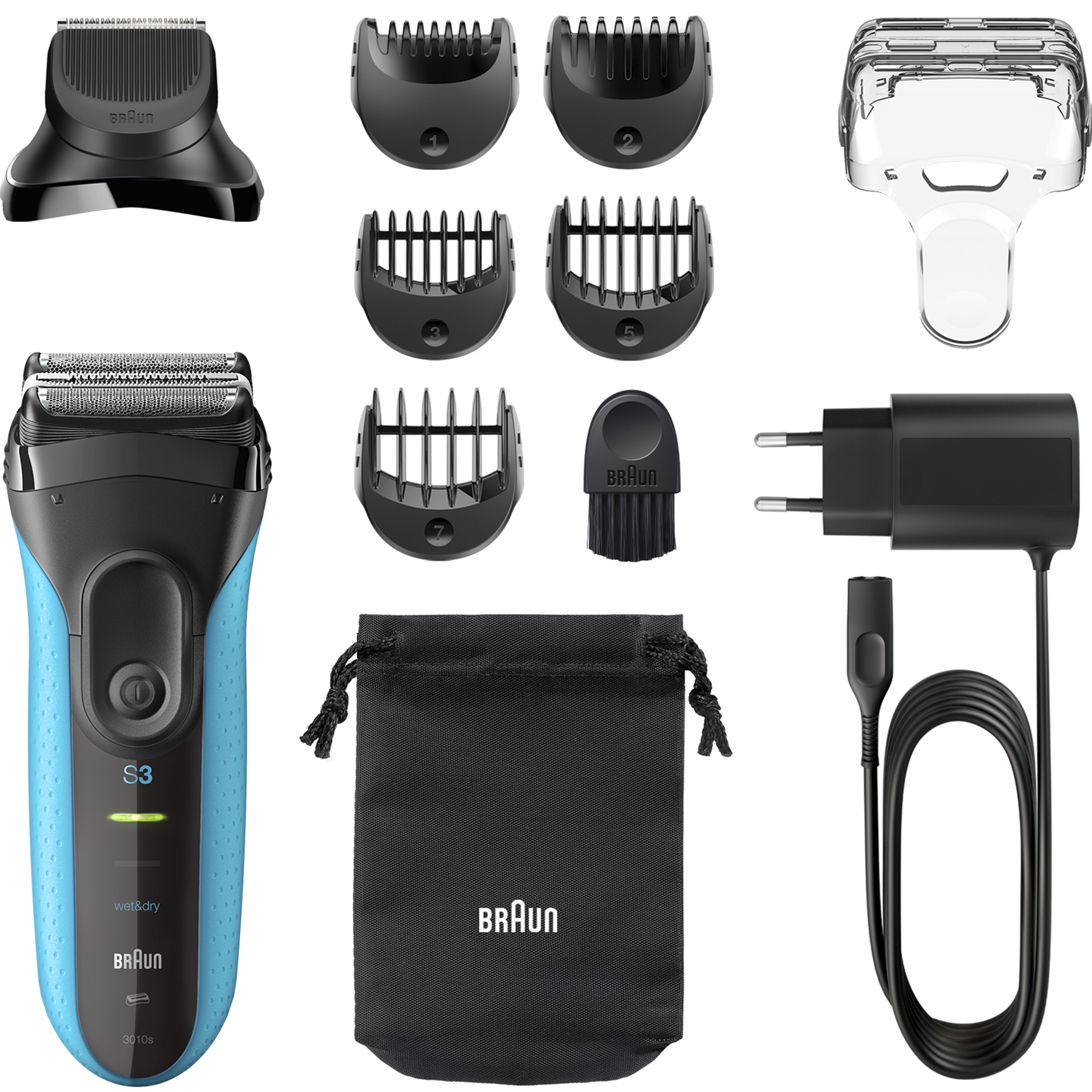 Braun Series 3 3010BT Mens Wet Dry Electric Shaver with Beard Trimmer - image 5 of 6