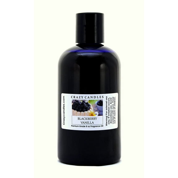 Crazy Candles 8oz BlackBerry Vanilla Bottle 8 Fl Oz Each (237ml) Premium Grade Scented Fragrance Oil Made in USA