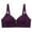 Purple, variant on Loopsun Plus Size Bras for Women, Womens Large Size Wireless Push Up Breathable Thin Back Breasted Underwear Bra Pink 36/80BC
