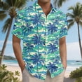 thumbnail image 2 of Yteetum Men's Short Sleeve Shirts Floral Print Hawaiian T Shirt Casual Button Down Short Sleeve Lapel Beach Summer T-Shirts, 2 of 7