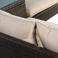 thumbnail image 7 of Resenkos 2 Pieces Patio Furniture Sofa Set with Cushions and Sofa Clips-Brown, Patio Seating Conversation Set, Modern Patio Sofa Sectional All Weather Proof for Patio Back Deck, 7 of 7