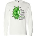 thumbnail image 3 of Inktastic Mental Health Awareness Green Sunflower Ribbon Long Sleeve T-Shirt, 3 of 5