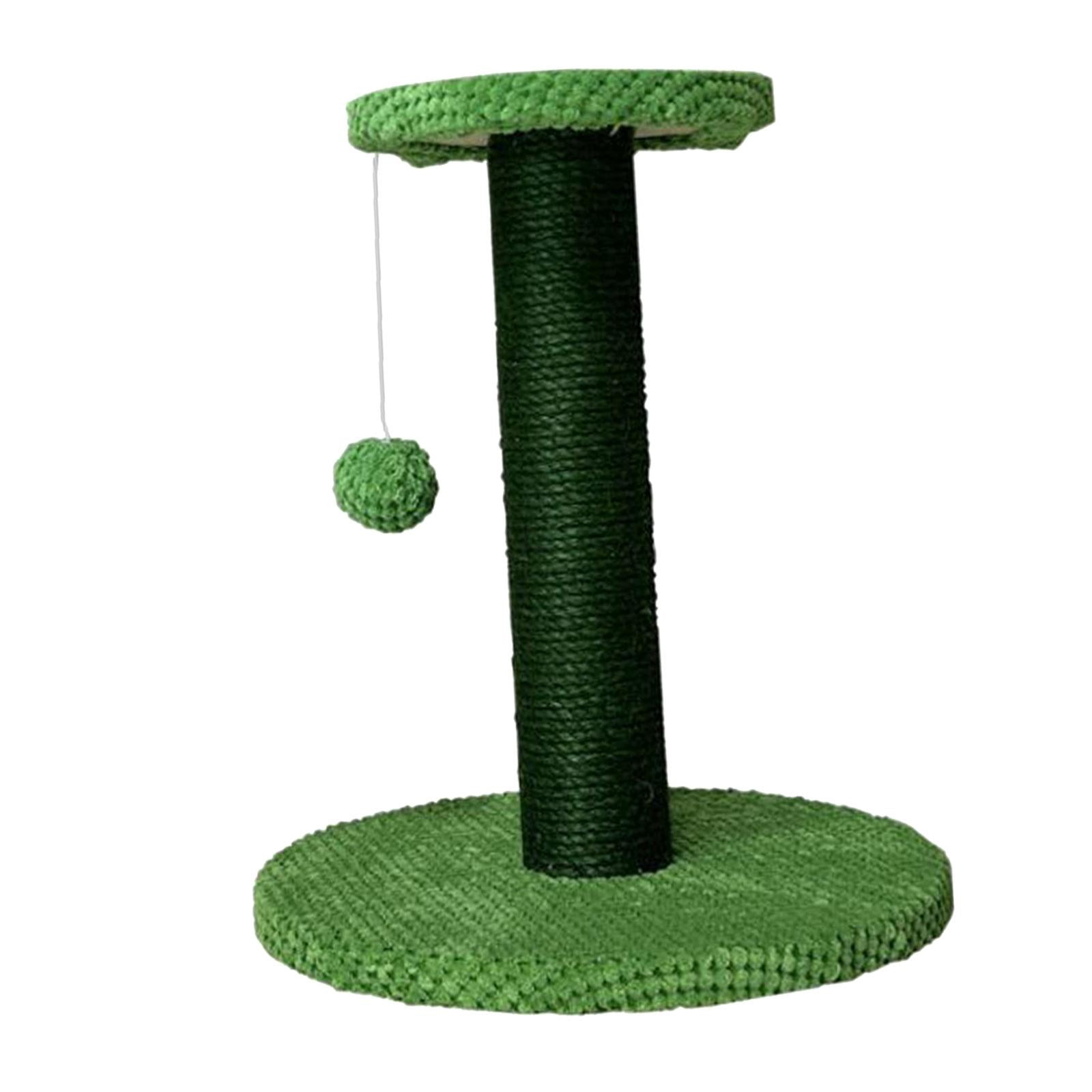 Sisal Cat 36cm Tall Decoration Cat Claw Scratcher Stable Structure Durable Toy with Interactive Ball for Kittens
