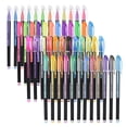 thumbnail image 1 of Gel Pen, 48 Colors Gel Pens Includes Glitter/ Neon/ Gouache/ Metal Pens Marking Highlighting Drawing for Students Coloring Books, 1 of 7
